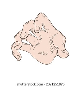 Design of hand in catching pose