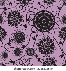 Design with hand drawn wildflowers, colorful botanical illustration, floral elements, hand drawn repeatable background. Artistic background.