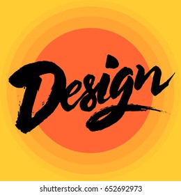 Design Hand Lettering Sign Vintage Grunge Halftone Print Design