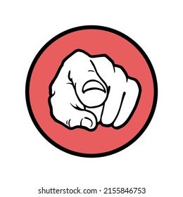 Design of hand pointing you