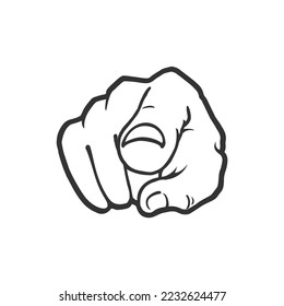 Design of hand pointing you