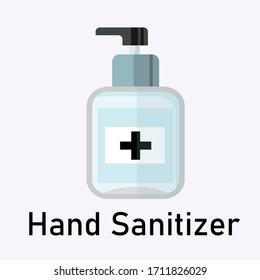 design a hand sanitizer bottle with cartoon style. illustration of hand sanitizer