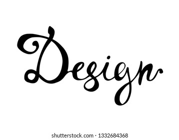 Design Hand Written Vector Word Black Stock Vector (Royalty Free ...