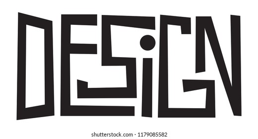 DESIGN hand-drawn letters banner
