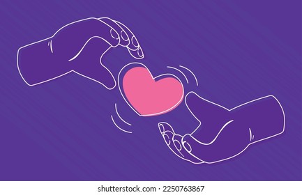 design of hands with love
