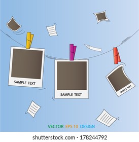 Design of hanging photos