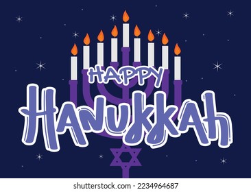 
design for hanukkah day greeting with modern concept model