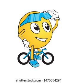 Design of happy cyclist draw
