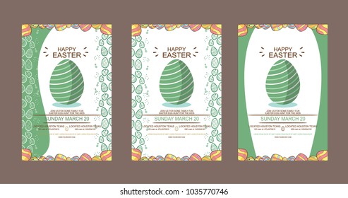design of happy Easter Day with green as a base color