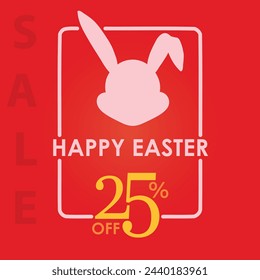 Design for Happy Easter with sale offers  25%off