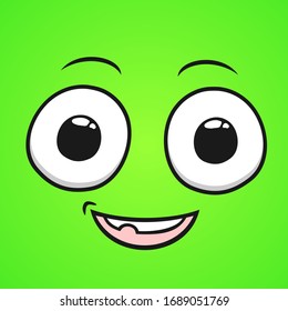 Design of happy expression illustration