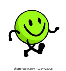 Design of happy face walking draw