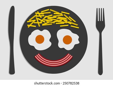 design happy food dish