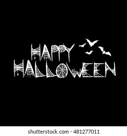 Design of a Happy Halloween message. Vector EPS 10