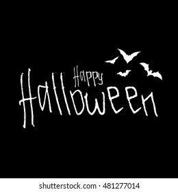 Design of a Happy Halloween message. Vector EPS 10