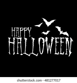 Design of a Happy Halloween message. Vector EPS 10