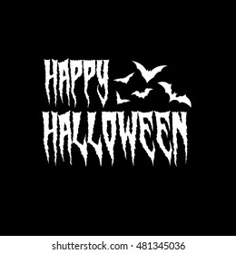 Design of a Happy Halloween message. Vector EPS 10
