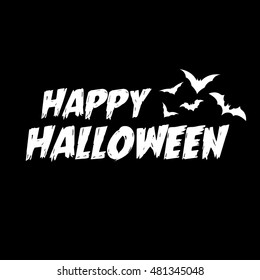 Design of a Happy Halloween message. Vector EPS 10