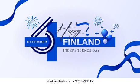 design of happy independence day of finland, 6 december. finland independence day celebration