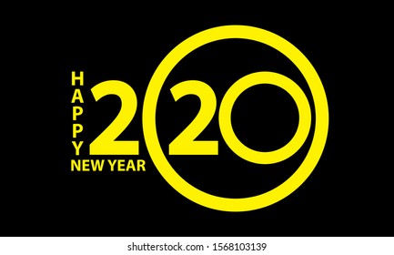 Design Happy New Year Creative Modern 2020