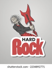 Design of hard rock illustration