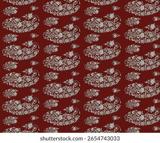 The design has a classic, traditional look, resembling Mughal, Kashmiri, or Persian-inspired embroidery or textile art.
