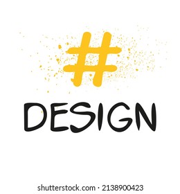 Diseño de texto de etiqueta, ilustración vectorial