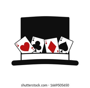 Design of hat with poker cards