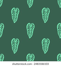 Design Hawaii Palm Floral Brazil Blossom Pattern Simless Izolated Exotic