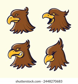 Design head Eagle vector art 