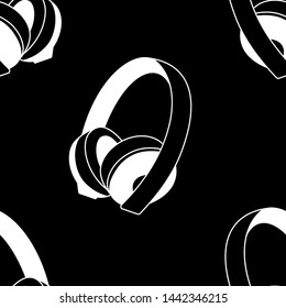 design the headset outline icon. seamless pattern. vector design