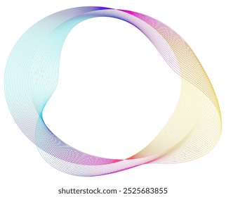 Design for Healthy Lifestyle, Fitness, Medical, Wellness, Organic for Web-design, Banner, Brochure, package. Icon, Logo, and Background made of Circular wave Lines, and Spirals. Patterns