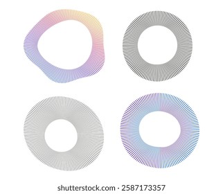 Design for Healthy Lifestyle, Fitness, Medical, Wellness, Organic for Web-design, Banner, Brochure. Icon, Logo, and Background made of Circular Dots, Lines, and Spirals. Holyday Patterns. Branding 