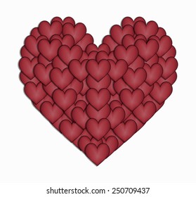 design heart with many hearts