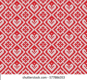 Design Heart Seamless Knitting Pattern