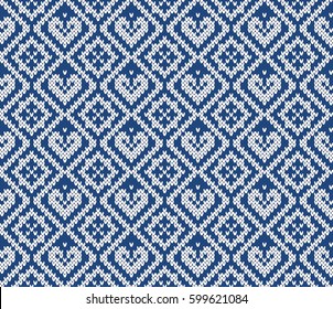 Design Heart Seamless Knitting Pattern