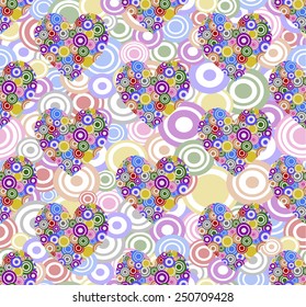 design hearts embossed texture