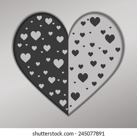 design hearts within heart