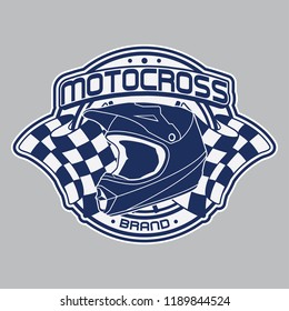 design helmets motocross logo, vector EPS 10