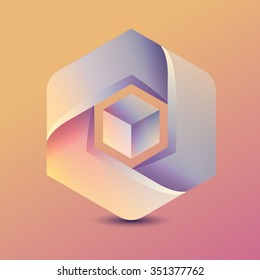 Design hexagon element, sign, symbol, logo