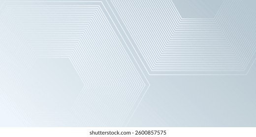 Design hexagon lines on gray background. Geometric lines abstract modern simple