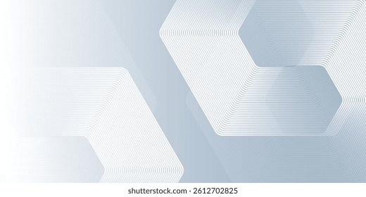 Design hexagon lines on gray background simple line background