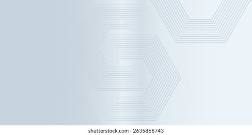 Design hexagon lines on gray background. Geometric lines abstract simple  modern