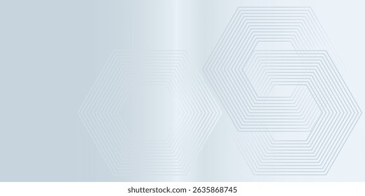 Diseño de líneas hexagonales sobre fondo gris. Líneas geométricas abstractas simples 