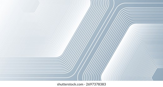 Design hexagon lines on gray background. Geometric stripe line abstract modern art simple