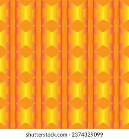 Design Hexagonal pattern and lines in the middle on orange background for textile, carpet, tile, decoration, home decor, wallpaper, wrapping paper, background and more.