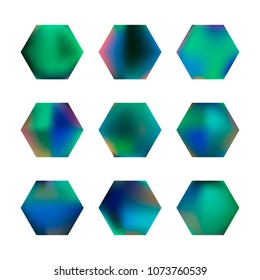 Design hexagonal vector logo template. colorful pattern. Colorful app icon set. Hexagonal gradient shapes. Stylish logo designs for web elements. For any type of business and network concepts.