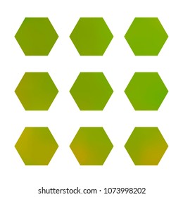 Design hexagonal vector logo template. colorful pattern. Colorful app icon set. Hexagonal gradient shapes. Stylish logo designs for web elements. For any type of business and network concepts.