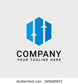 Design a Hexagon-Shaped Business Logo With a Combination of Arrows