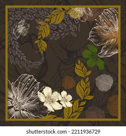 design for hijab or scarf